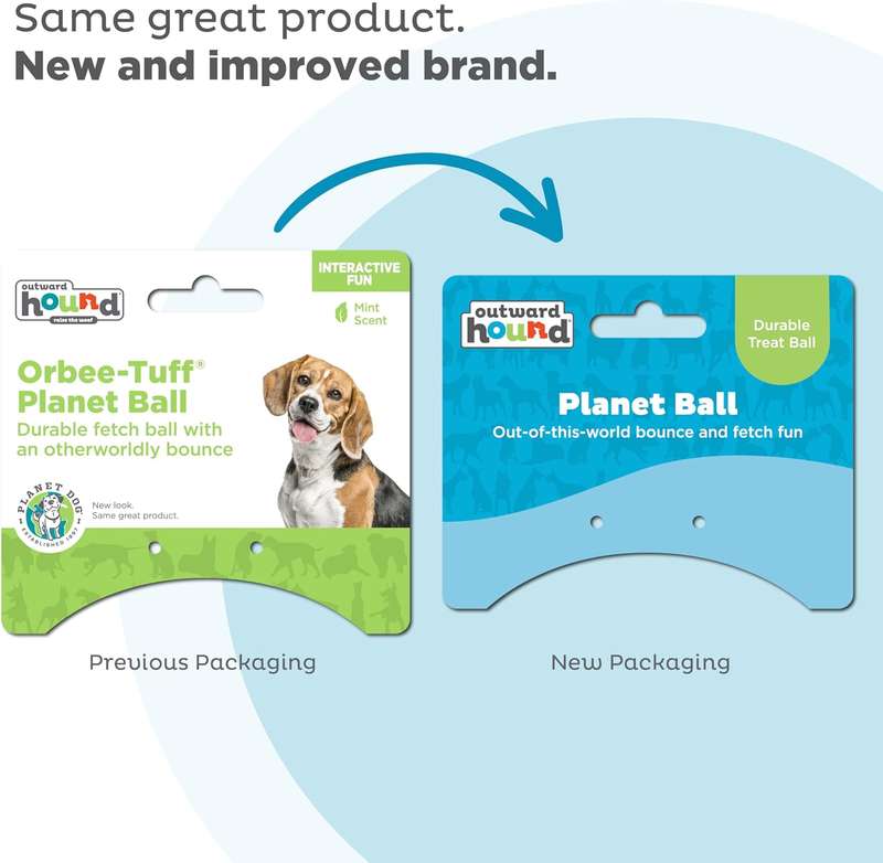 Petstages Planet Dog Orbee Ball Blue/Green MD