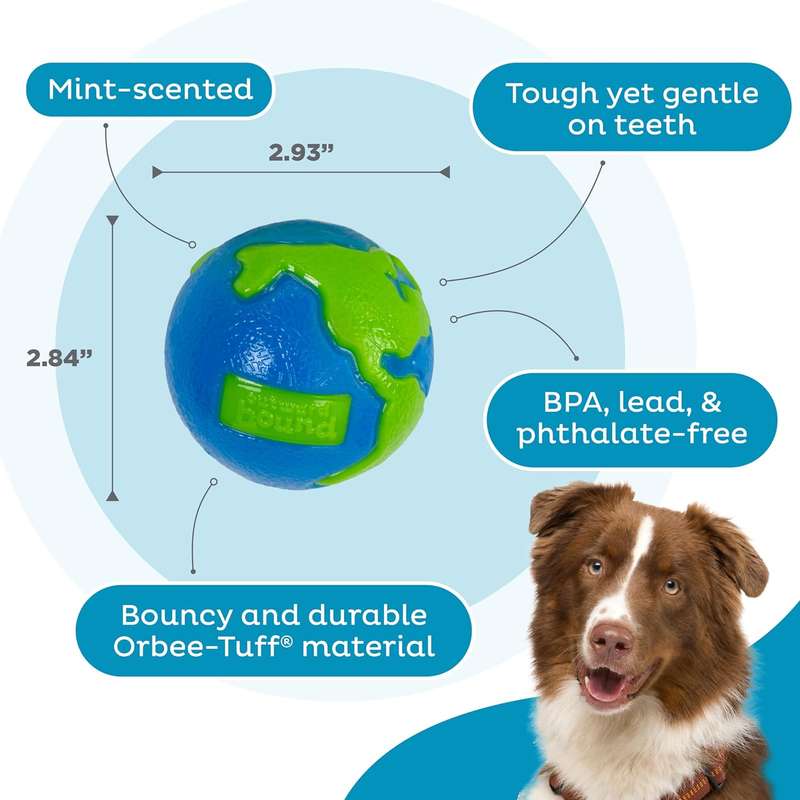 Petstages Planet Dog Orbee Ball Blue/Green MD