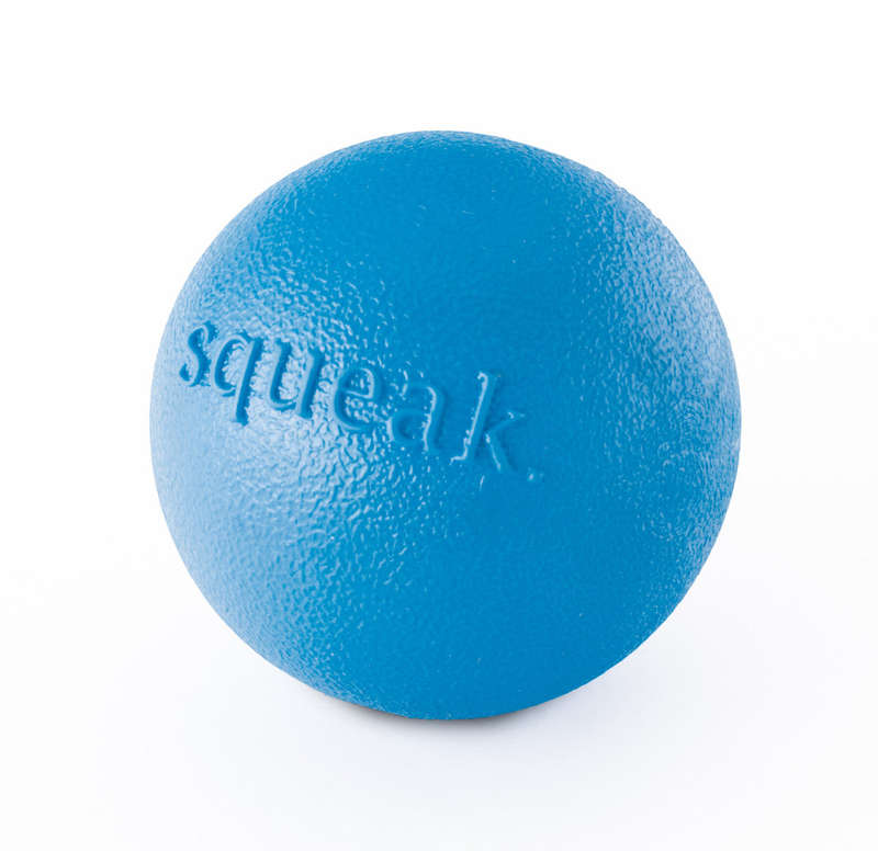 Petstages Planet Dog  Squeak Ball - Blue / Orange