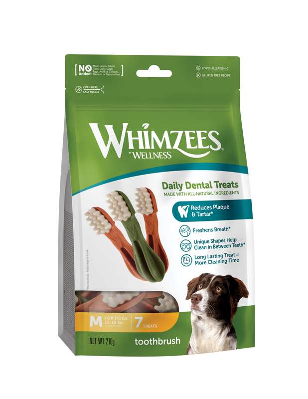 Whimzees Medium Toothbrush Weekly Value Bag (7pc)
