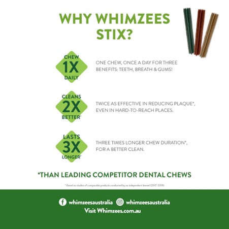 Whimzees Medium Stix Weekly Value Bag (7pc)