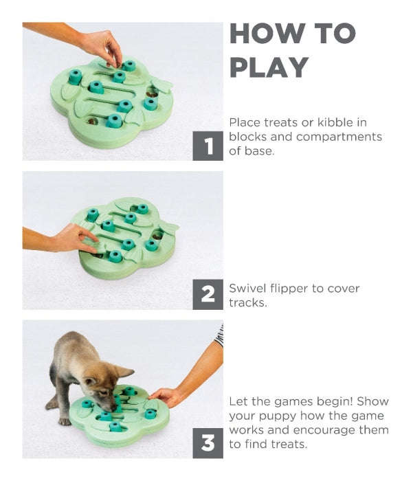 Nina Ottosson Puppy Hide 'n Slide Green