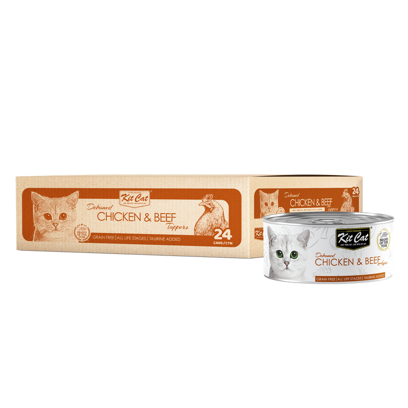 Kit Cat Canned Food Aspic/Toppers Bulk Deal (80g x 24 tins)