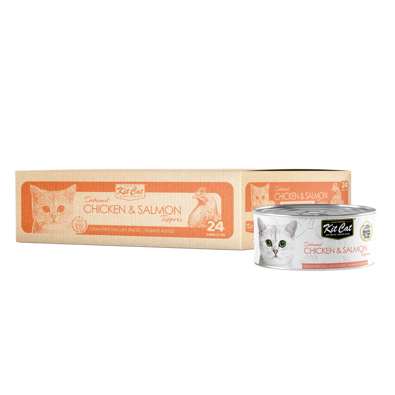 Kit Cat Canned Food Aspic/Toppers Bulk Deal (80g x 24 tins)