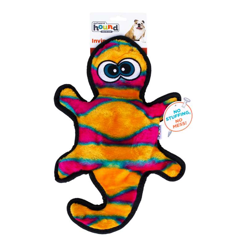 Outward Hound Invincible Gecko 2 sqk Orange/Pink