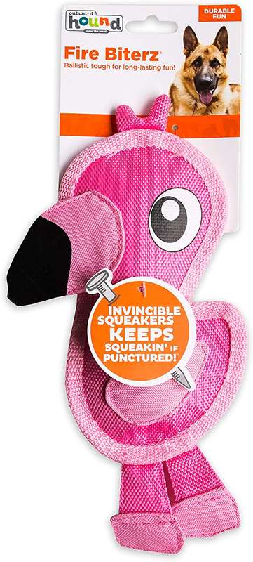 Outward Hound Fire Biterz Flamingo Small