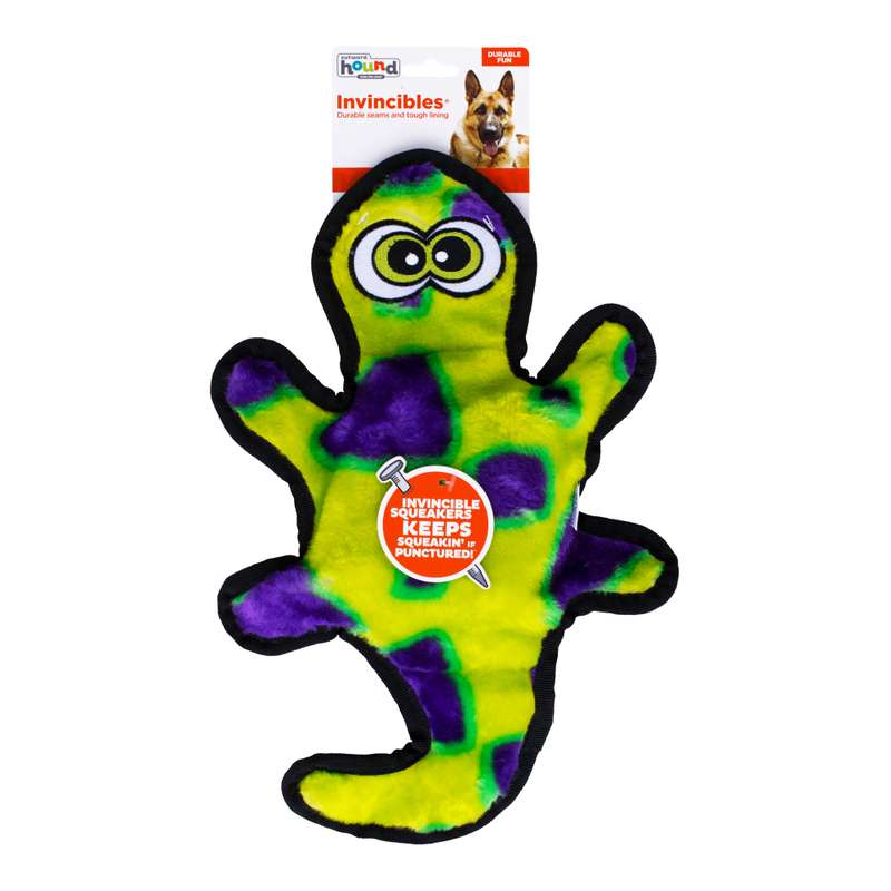 Outward Hound Invincible Gecko 2 sqk Green/Purple