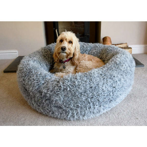 Rosewood Silver Fluff Comfort Round Bed (66cm x 66cm)
