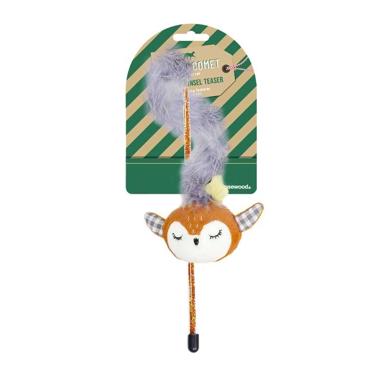 Reindeer Tinsel Cat Teaser
