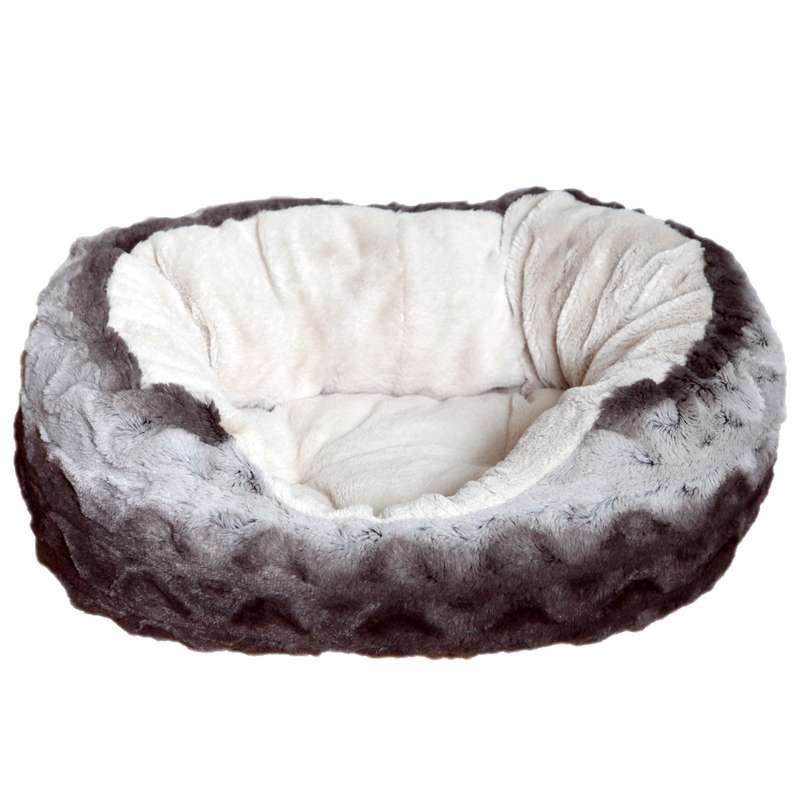 Rosewood Grey & Cream Snuggle Plush Oval