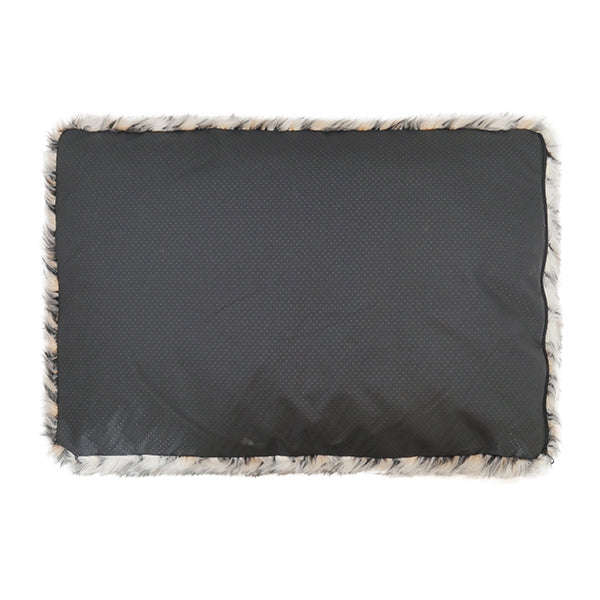 Rosewood Grey Velvet Stripes Square Bed