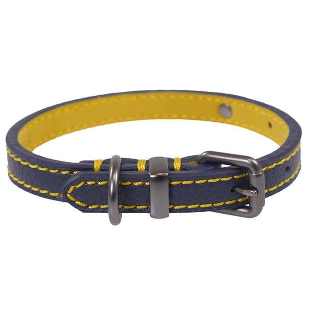 Rosewood Joules Navy Leather Dog Collars