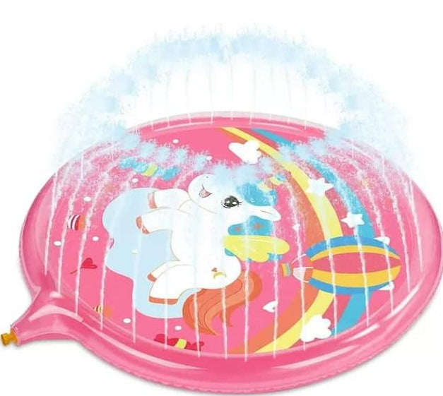 Kids Unicorn Sprinkler Mats - Pink Unicorn