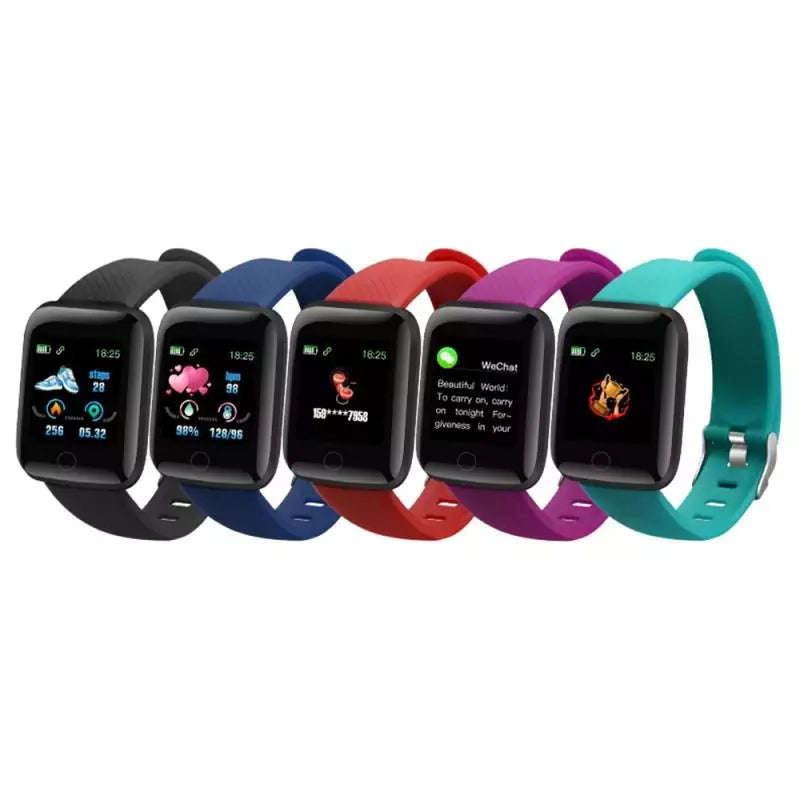 116 Plus Heart Rate Watch Smart Wristband Sports Band for Android - Purple
