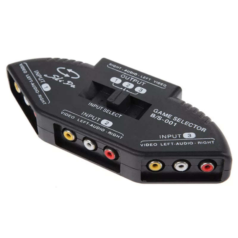 Audio Video AV RCA Switch Splitter Selector 3 in 1 out RCA Switcher