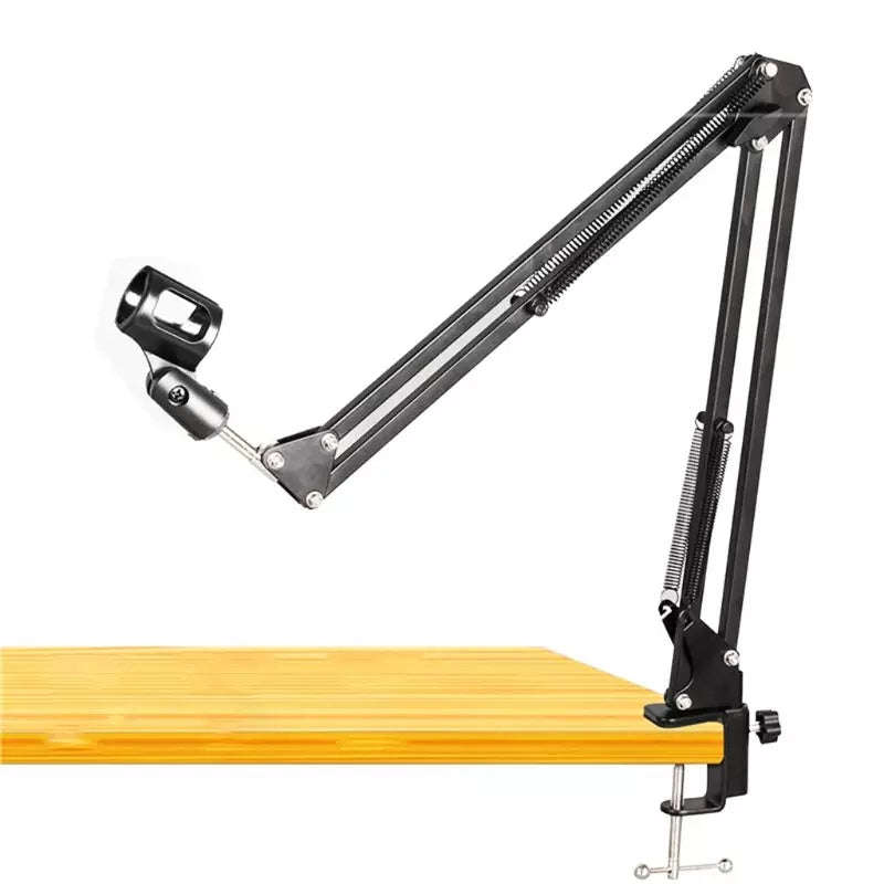 Extendable Recording Microphone Holder Suspension Boom Scissor Arm Stand Holder with Microphone C...