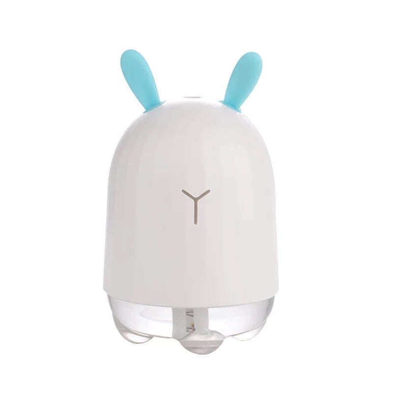 Cute Rabbit Humidifier 220ML Ultrasonic Aroma Essential Oil Diffuser for Home Car USB Fog... - White