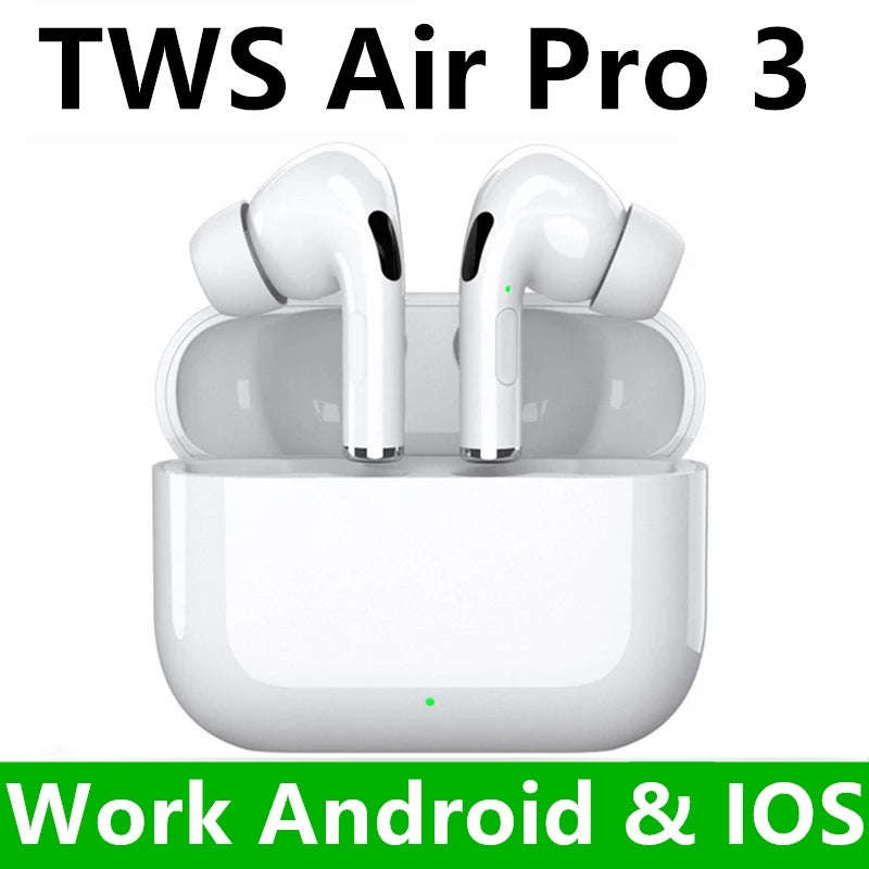 Pro 3 Bluetooth Earphone TWS Wireless Headphones HiFi Music Earbud - White
