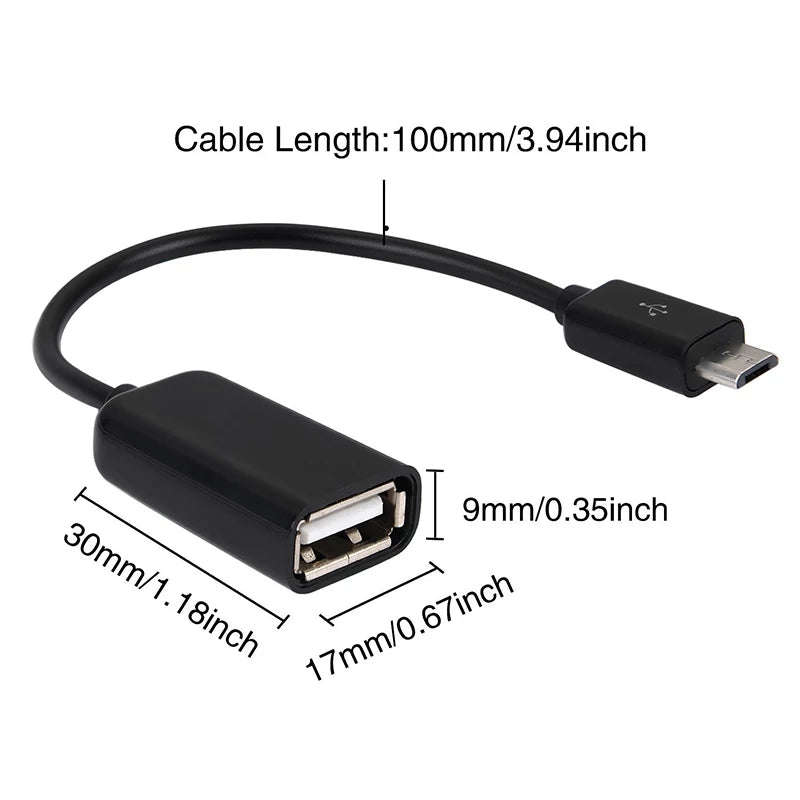 Micro USB OTG Cable Data Transfer Micro USB Male to Female Adapter for Android