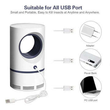 PHOTOCATALYTIC MOSQUITO KILLER LAMP ZAPPER USB LED LIGHT UV INSECT TRAP