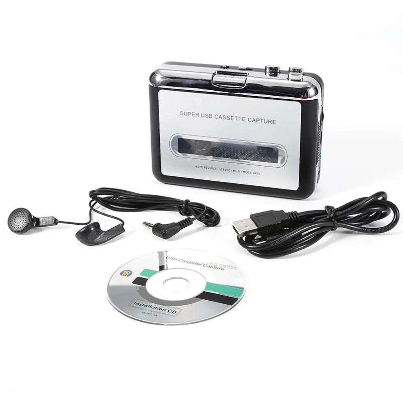 Portable Usb Cassette Drive Tape to Mp3 Converter Nostalgic Retro