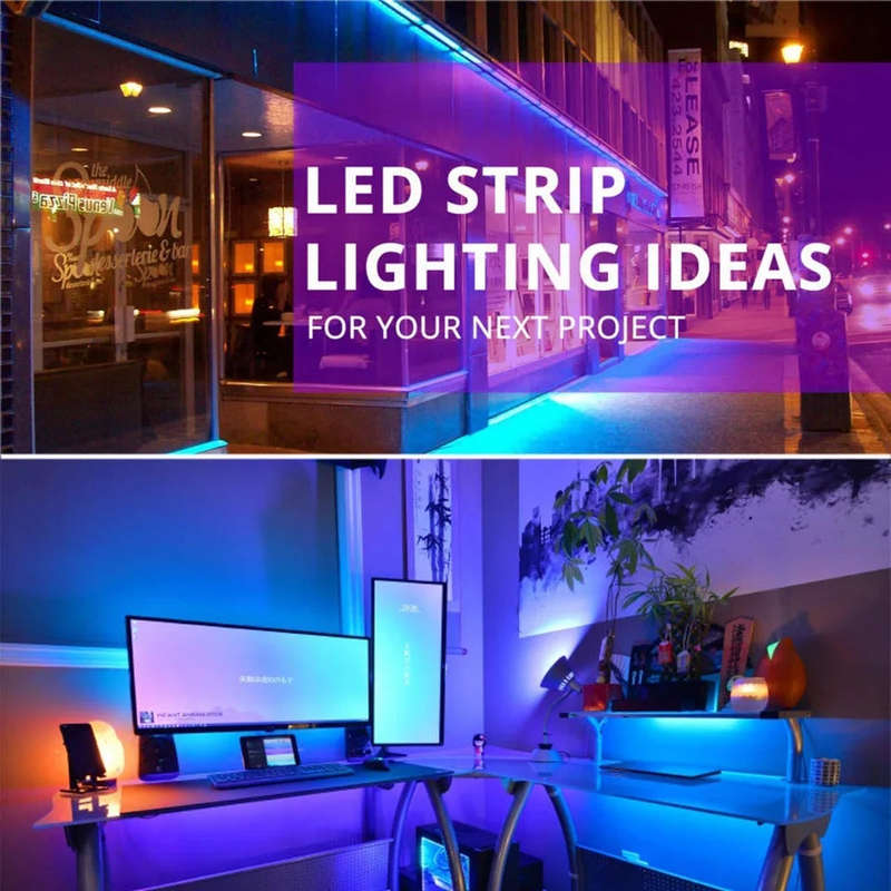 10m Bluetooth LED Strip Lights RGB 5050 SMD Flexible Ribbon 24 Key Remote Control TV Tape Lamp Wa...