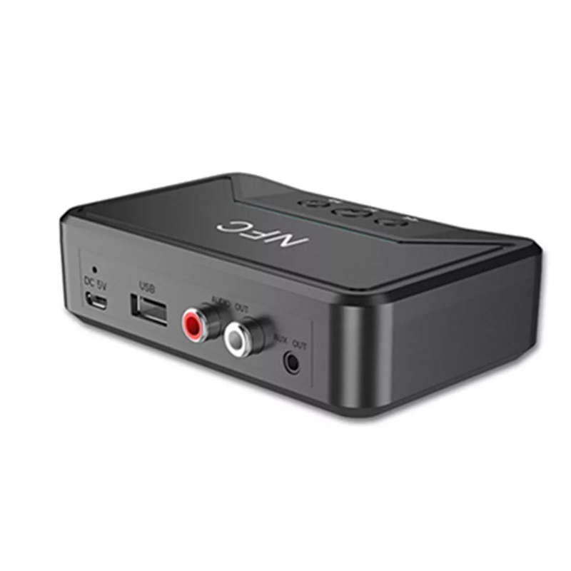 NFC 5.0 Bluetooth Receiver Smart A2DP RCA AUX 3.5MM Jack Wireless Adapter Support USB Play For CA...
