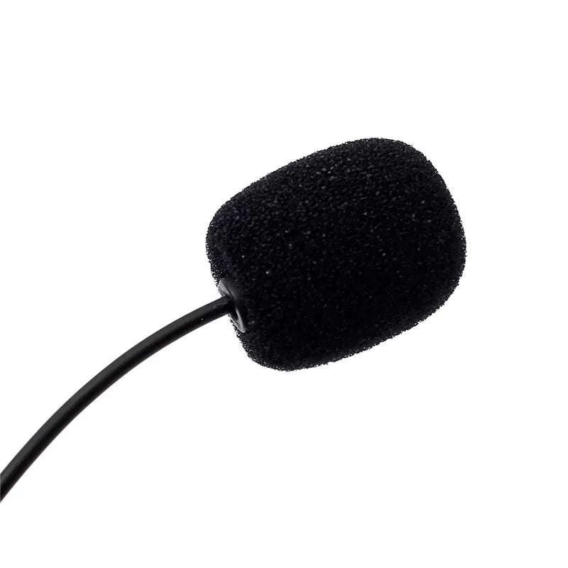 Portable 3.5mm Microphone External Hands-Free Mini Wired Collar Clip
