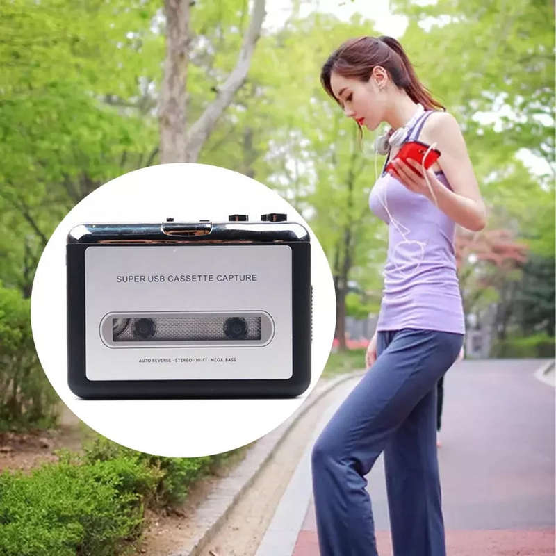 Portable Usb Cassette Drive Tape to Mp3 Converter Nostalgic Retro