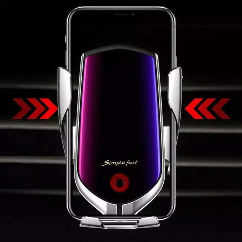 R2 Qi Car Wireless Charger Infrared Air Vent Car Phone Holder Mount