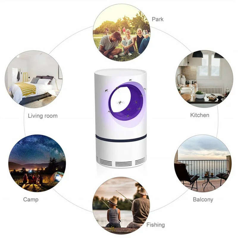 Photocatalytic Mosquito Killer Lamp Zapper USB LED Light UV Insect Trap