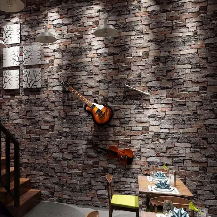 3D Retro Brick Pattern Wallpaper 3D Stone Brick - 10