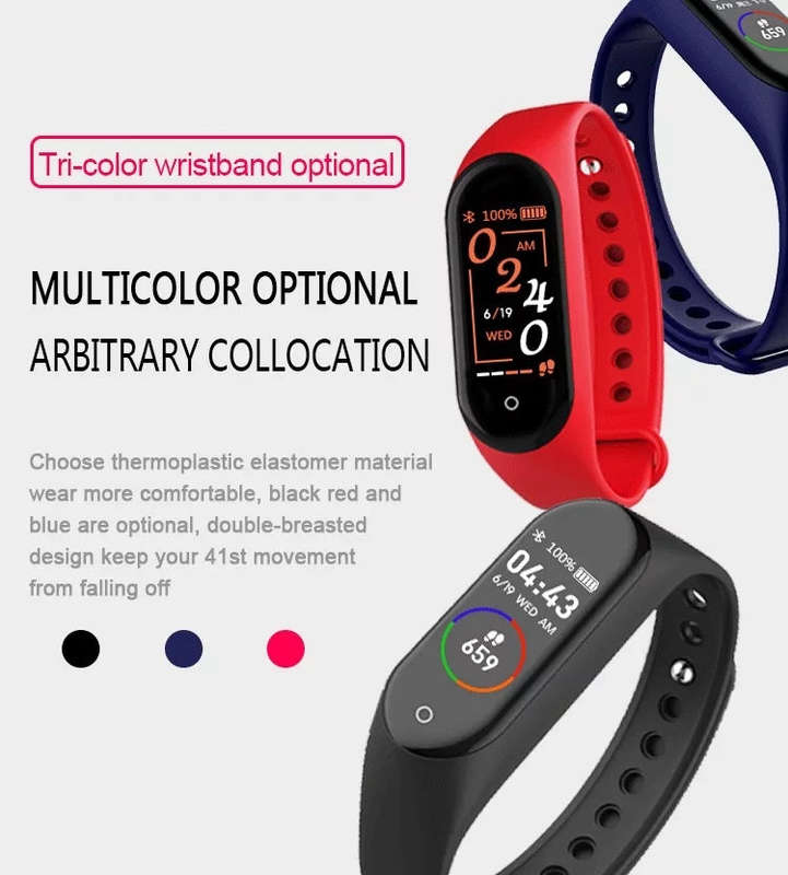 M4 Smart Band Heart Rate Tracker sport watch Red