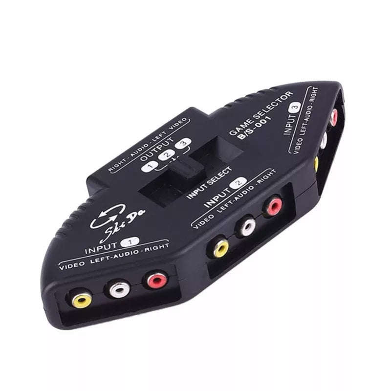 Audio Video AV RCA Switch Splitter Selector 3 in 1 out RCA Switcher