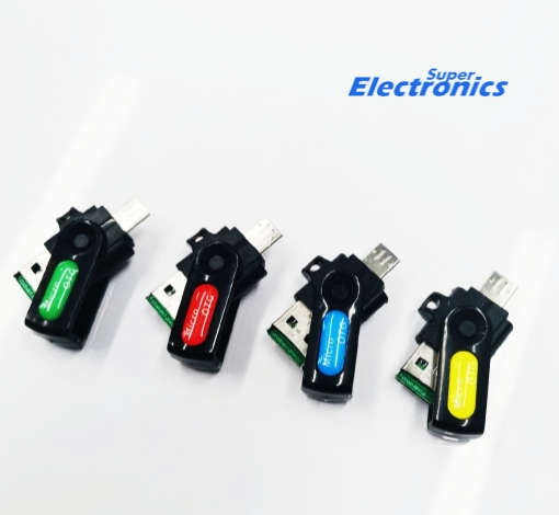Micro SD Card Reader Adapter OTG - Yellow