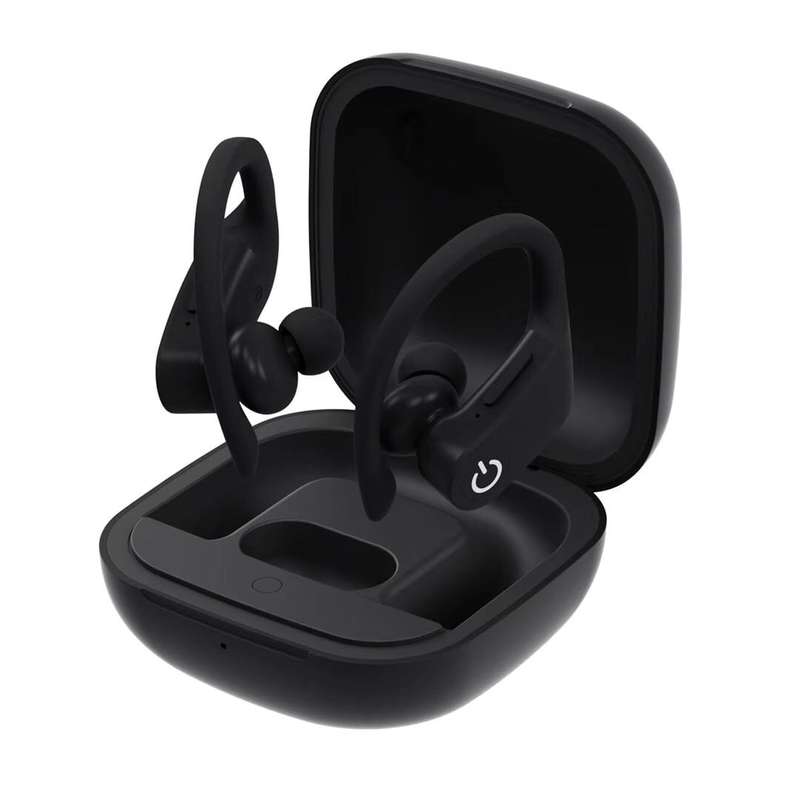 BH215 Wireless Earphone pop-up Bluetooth 5.0 Sports Ear Hook Earbuds TWS Waterproof Wirel... - Black