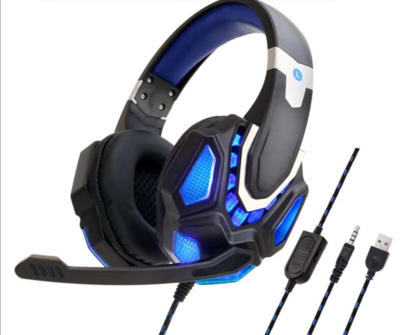 Gaming Computer Headset Bass Sound Stereo Wired Headphones With Microphone Volume Control For PC ...