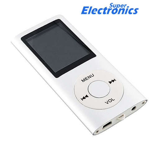 MP4 Player with Micro SD Card Slot - Digital |FM Radio - SILVER