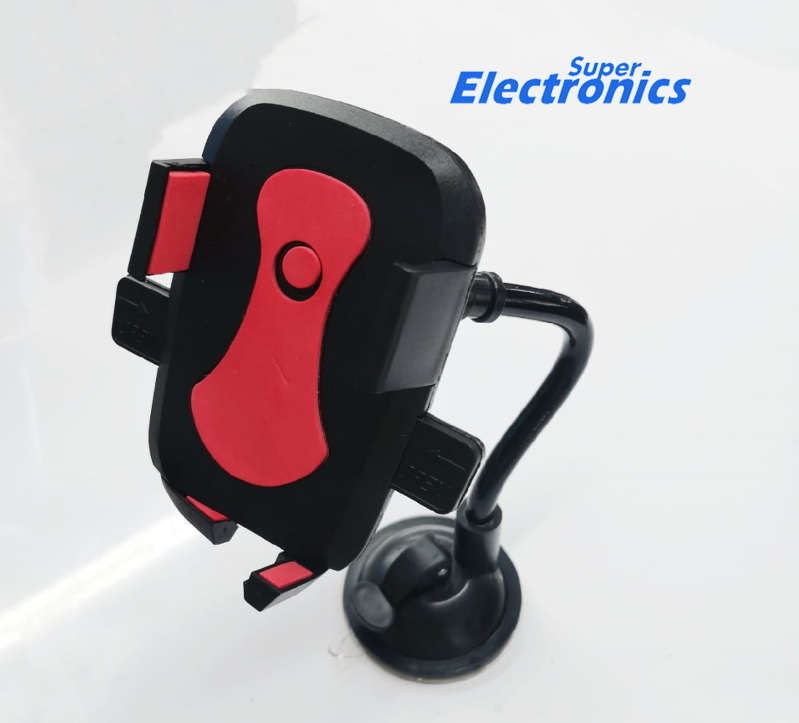 Universal Car Suction Cup Mobile Phone Mount Holder - Red