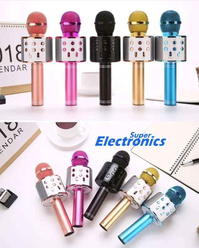 Professional Bluetooth Wireless Microphone Speaker - Black