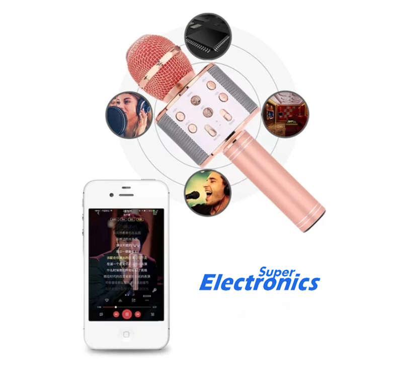 Professional Bluetooth Wireless Microphone Speaker - Rose gold