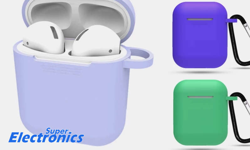 Silicone TPU Bluetooth Wireless Earphone Protective Cover  for Apple Airpods with Hook - Green