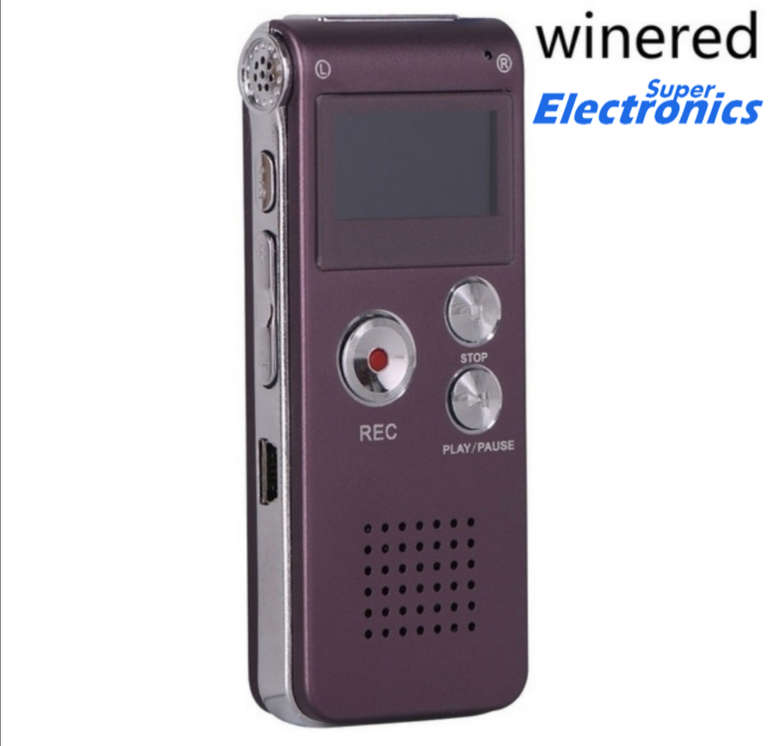 Original Digital Audio Voice Recorder Long Time Recording 8GB - Winered