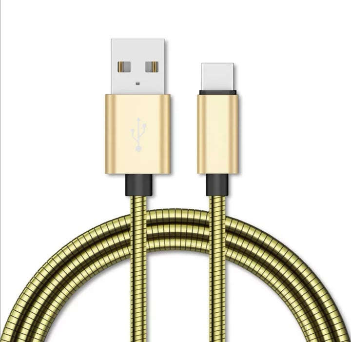 3.1A Metal Type C Cable for Samsung Huawei 1m - Gold