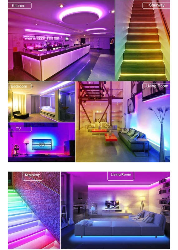10m Bluetooth LED Strip Lights RGB 5050 SMD Flexible Ribbon 24 Key Remote Control TV Tape Lamp Wa...