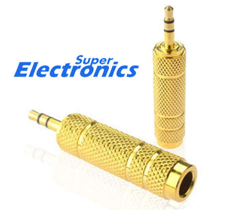 3.5mm/6.5mm male to female gold-plated adapter for mic headset AUX cable converter