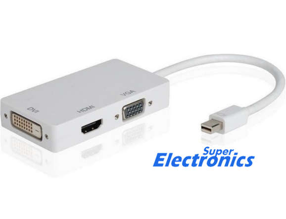 3 in 1 Mini Display Port male to HDMI DVI VGA Female adapter