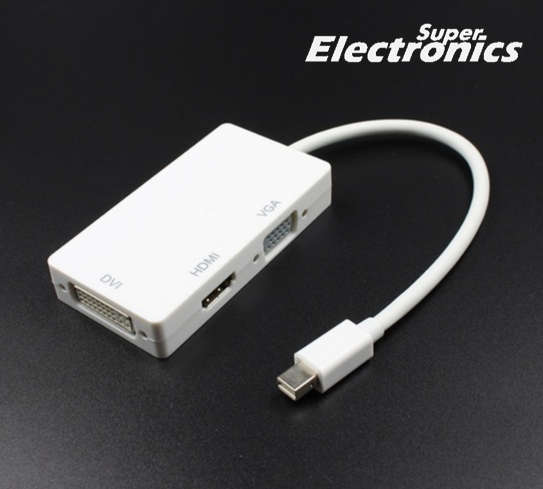 3 in 1 Mini Display Port male to HDMI DVI VGA Female adapter
