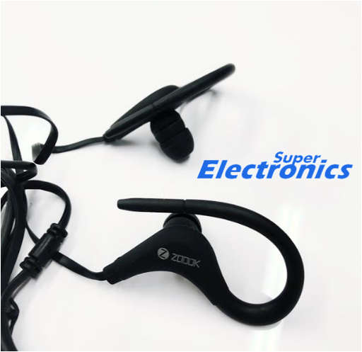 Zoook Sports Style Earphone -  Available in black /white - black