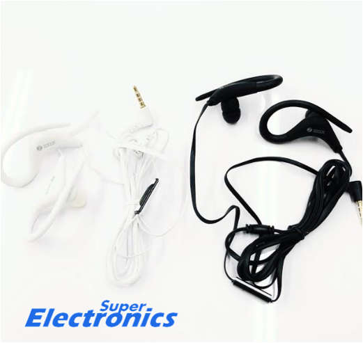 Zoook Sports Style Earphone -  Available in black /white - black
